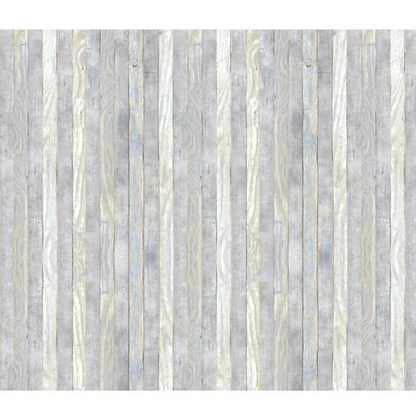 Pellicola Adesiva decorativa  legno listelli grigio