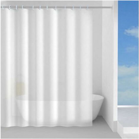 Gedy Basic Tenda Doccia in Peva, Finitura Bianca, Dimensioni 200 x 180 x 0,1 cm e Peso 0,365 kg