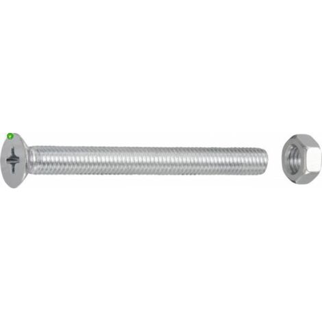 Vite testa piana Masidef per metallo zincate m5 phillips x 50 mm 10 pz (1/3)