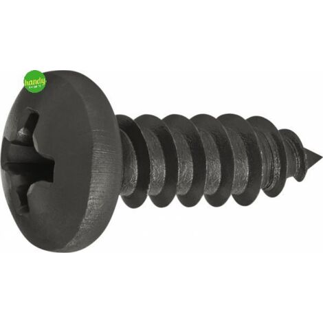 Viti autofilettanti testa cilindrica Masidef per metallo phillips Ø 4,2 x 13 mm 40 pz nere