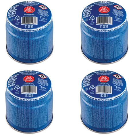 Kemper Cartuccia Gas Butano Universale 190 gr - Sicurezza Stop Gas