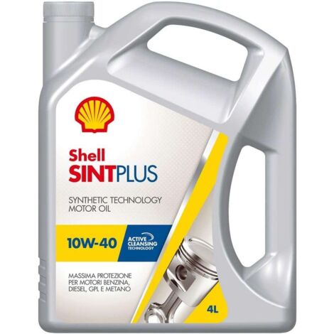 Shell Olio Auto Sint Plus 10W40 - Lubrificante 4 Litri - Alta Performance e Protezione per Motori Benzina e Diesel (1/2)