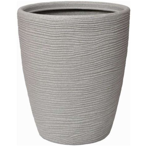 VASAR TRONCO CONICO Shabby rigato basso 30cm Corda TBRI 30