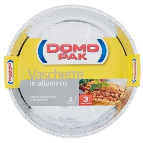 DOMOPAK - VASCHETTE TORTA 8 PORZIONI 3 PZ (1/3)