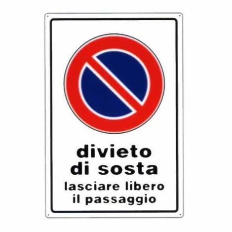 Cartello Proprietà privata lasciare libero il passaggio in alluminio