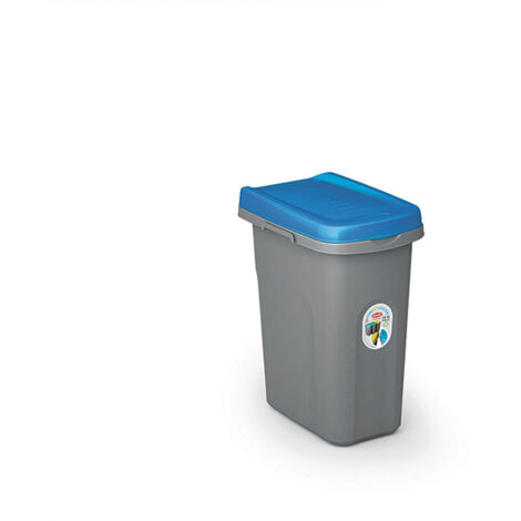Stefanplast Pattumiera Eco System 15 Litri Grigio-Blu (1/2)