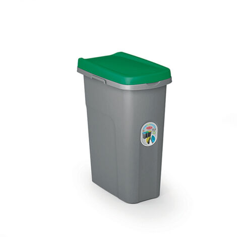Stefanplast Pattumiera Eco System 25 Litri Grigio-Verde (1/4)