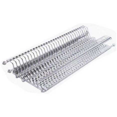 Scolapiatti in Acciaio Inox con Raccogligocce di 56 cm - Modello FGV