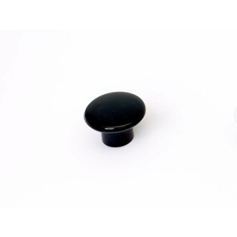 Pomolo in plastica nero diametro 30 mm