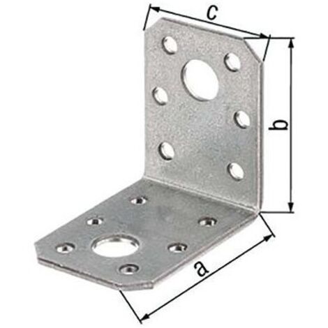Piastra angolare giunzione 90X90X40X3,0 MM  zincata