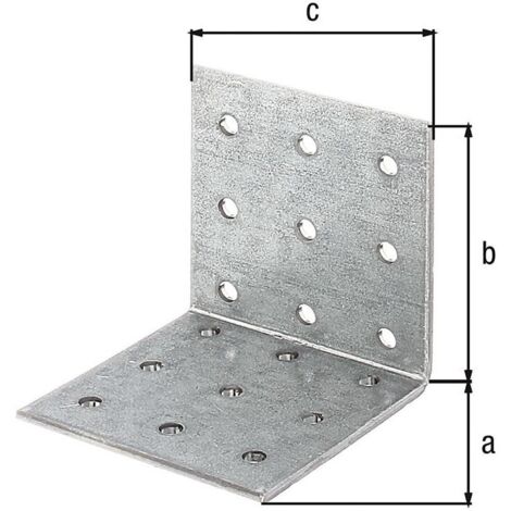Squadretta giunzione angolare multiforo 80x80x80x2,5mm