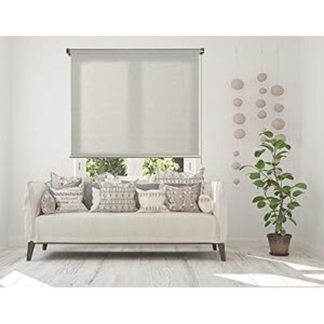 SCANDI - Tenda a rullo semifiltrante Grigio ghiaia 160 x 180 (1/4)