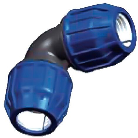Raccordo curvo doppio in polipropilene  Diametro: 25x25 mm (1/3)
