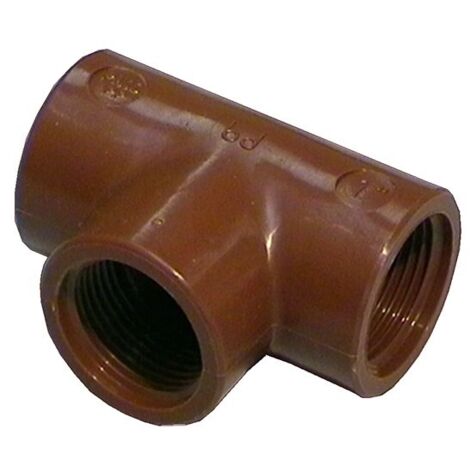 Raccordo "t" fff in pp marrone  Pollici: 1/2"