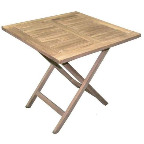 Greenwood Tavolo da Giardino Vulcano - 80x80 cm - Legno di Teak (1/5)