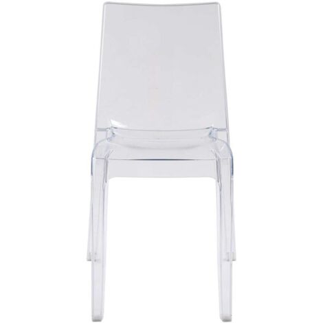 Cristal Light Sedia Trasparente Elegante per Arredamento Moderno 50x54x84 cm