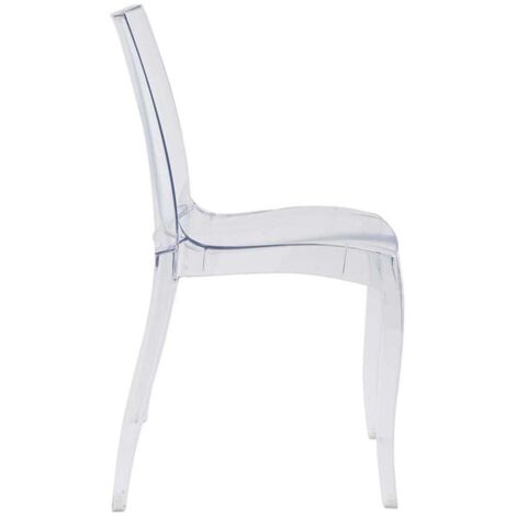Cristal Light Sedia Trasparente Elegante per Arredamento Moderno 50x54x84 cm