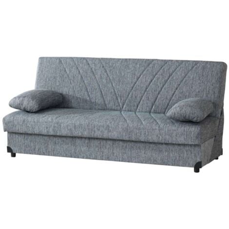 Domo Mea Divano Letto 3 Posti Grigio Fiji - Tessuto - 180x105 cm