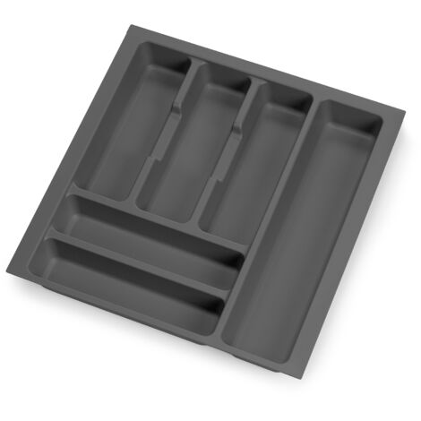 Portaposate per Cassetto 37x47 cm in Plastica Emuca Grigio