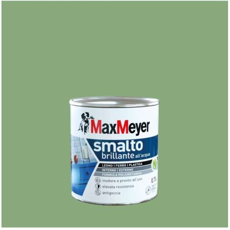 MaxMeyer Smalto Poliuretanico Brillante all'Acqua - Verde Cina - 0,75 l (1/4)