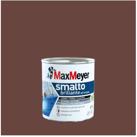 MaxMeyer Smalto Poliuretanico Brillante all'Acqua - Cioccolato - 0,75 l