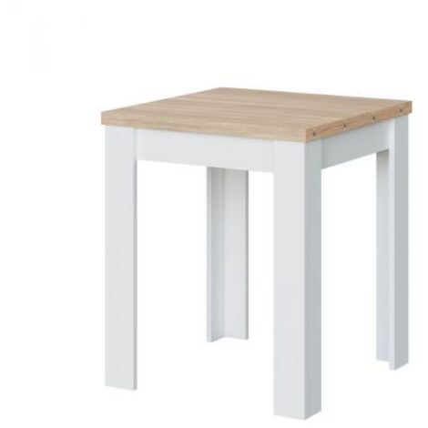 Fores Tavolo Ausiliare Estensibile Rovere Canadian e Bianco 67-135 cm (1/10)