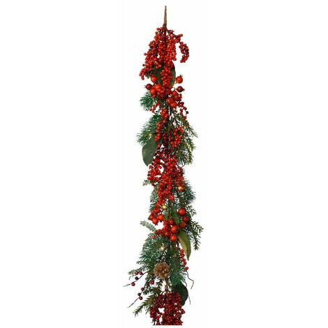 1/2 pezzi Ghirlanda di cedro natalizia da 9 piedi con pino realistico e