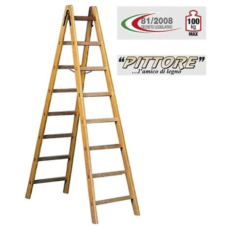 Scala Legno Doppia Salita Gradini7 Facal