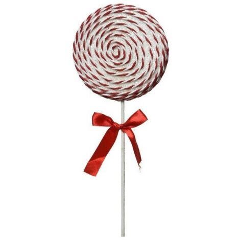 Cuscini natalizi | Cuscino natalizio con caramelle, cuscino natalizio alla menta piperita, cuscino lecca-lecca rosso e bianco diametro 35 cm per camera da letto, sedia, letto, panca, divano
