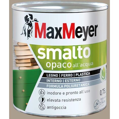 MaxMeyer Smalto Opaco all'acqua Poliuretanico Tortora 0,75 l