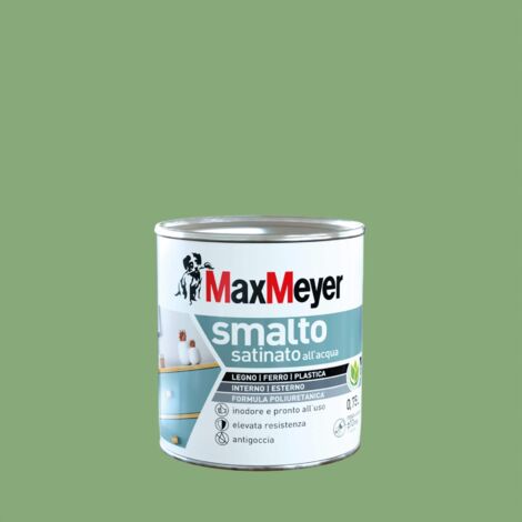 MaxMeyer Smalto Poliuretanico Satinato Verde Cina 0,75 l Interni Esterni