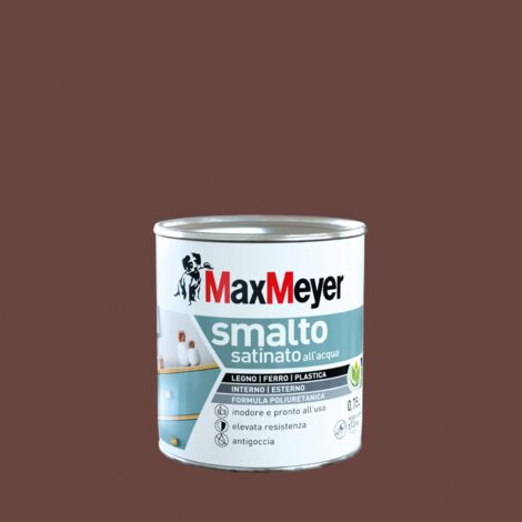 MaxMeyer Smalto Poliuretanico Satinato Cioccolato 0,75 l per Interni Esterni