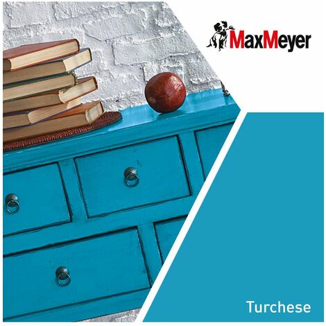 MaxMeyer Smalto Poliuretanico Satinato Turchese 0,75 L per Interni ed Esterni