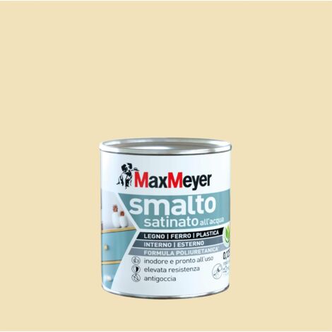 MaxMeyer Smalto Satinato all'acqua Poliuretanico Bianco Panna 0,125 l