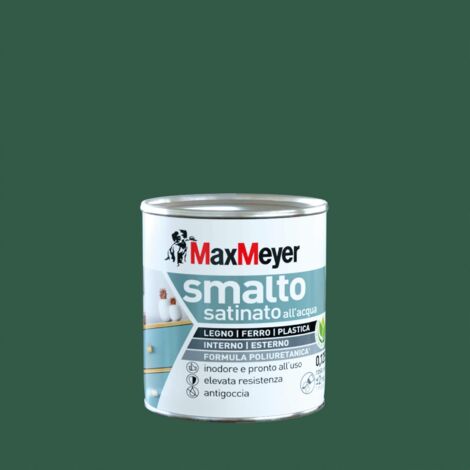 MaxMeyer Smalto Satinato all'acqua Poliuretanico Verde Scuro 0,125 l