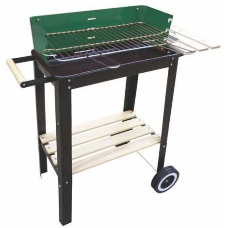 Barbecue Rettangolare Base Legno 50X26 h 68 Lapillo 08207