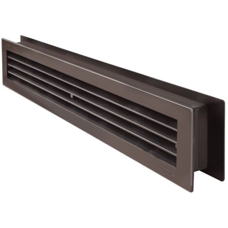 Griglia di Ventilazione Telescopica in Plastica Marrone - 480x98 mm (1/4)