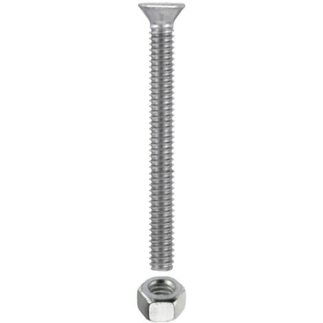8 Viti M8 X 100 Mm Con Dado - Zincate, Testa Tonda DIN 603 - Dresselhaus