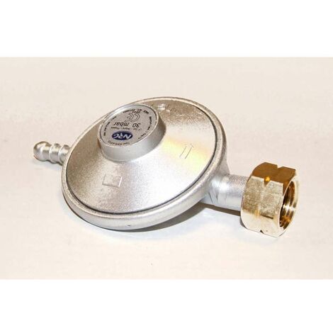 Regolatore Di Ricambio Per Bombola Gas 7/16 - 30 Mbar - Adatto Per Barbecue Weber, Coleman, Go System - Uscita Per Tubo 8 Mm - 2