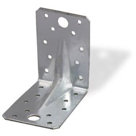 Giunto angolo Masidef forato spessore 2 mm in acciaio zincato 70x70x55 mm