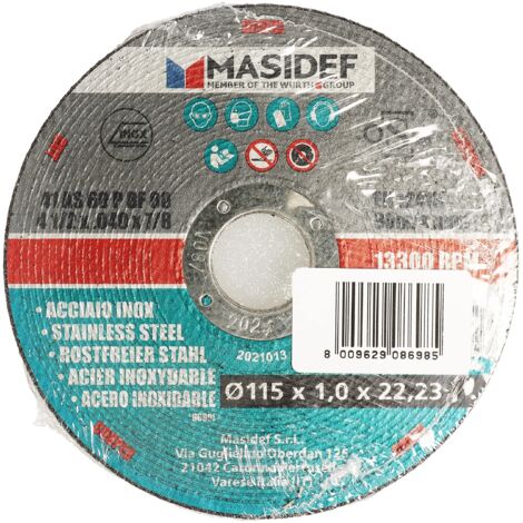 Wolfcraft Disco Da Taglio Per Acciaio Inox - 8460000, Foro 22,2 Mm, Spessore 1,2 Mm