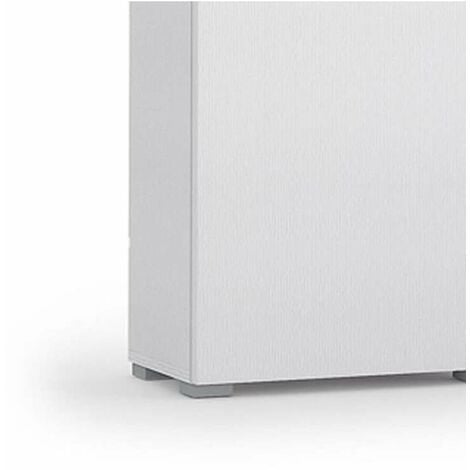 Terraneo Mobile Bianco con Anta e 7 Ripiani Inclinabili - 50x30x182 cm