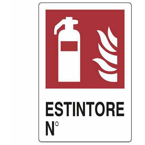 Cartello antincendio - Estintore portatile a schiuma - Alluminio