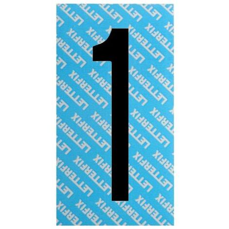Numero Adesivo Nero Serie T80 1 Letterfix (1/2)