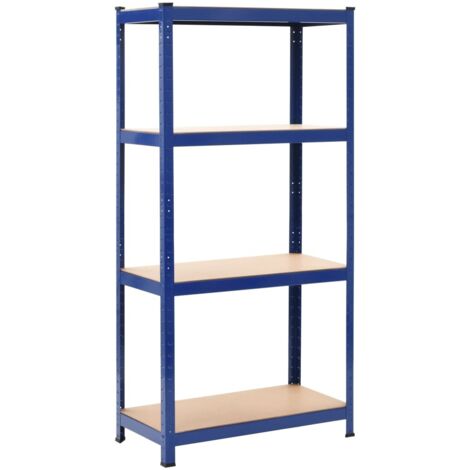Scaffale Blu 80x40x160 cm Acciaio e MDF (1/5)