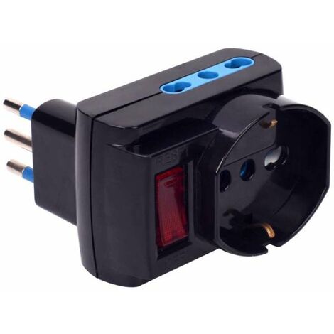 Adattatore 3 prese con interruttore