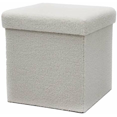 Pouf pieghevole Teddy Bianco