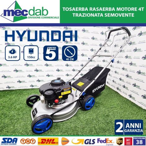 Hyundai 65470 Rasaerba trazionato con Sistema di Taglio 4 in 1 Raccolata Posteriore