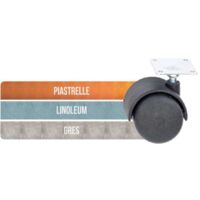 RUOTA NYLON PIASTRA 44X44 MM50