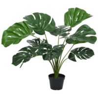 Monstera Artificiale in Vaso 60x66 cm Pianta Decorativa Realistica
